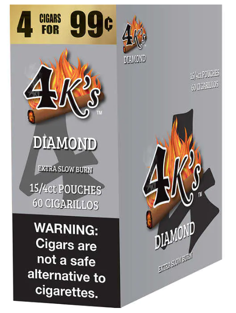 4 K's Cigarillos (15/4ct Pouches, 60Cigarillos)