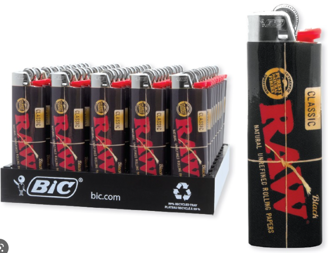 Raw Bic Lighter 50ct Tray
