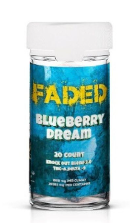 FADED 1000MG PER GUMMY 20CT/JAR